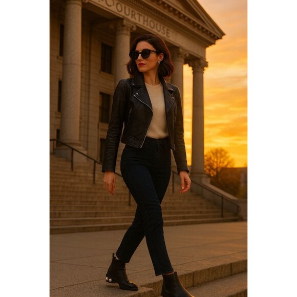 Louise Et Cie Women Pearl Heel Black Boot 6.5 Dk Academia Pearlcore Quiet Luxury - Picture 2 of 16